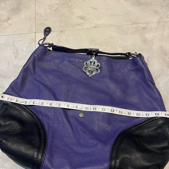 Pancaldi Italian Leather Handbag | Purple Statement | Luxe, Soft & Function - Picture 11 of 14